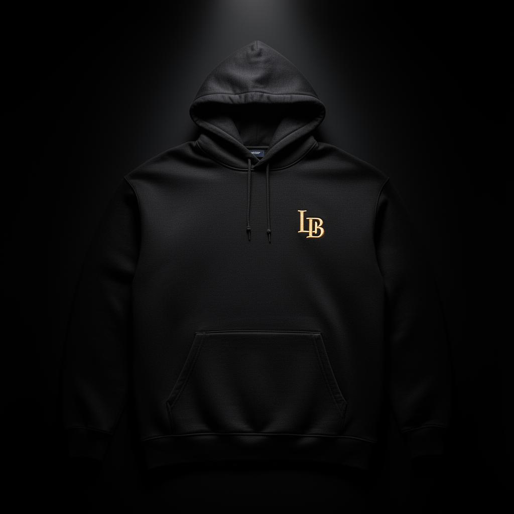 Luxara Black Heavyweight Hoodie
