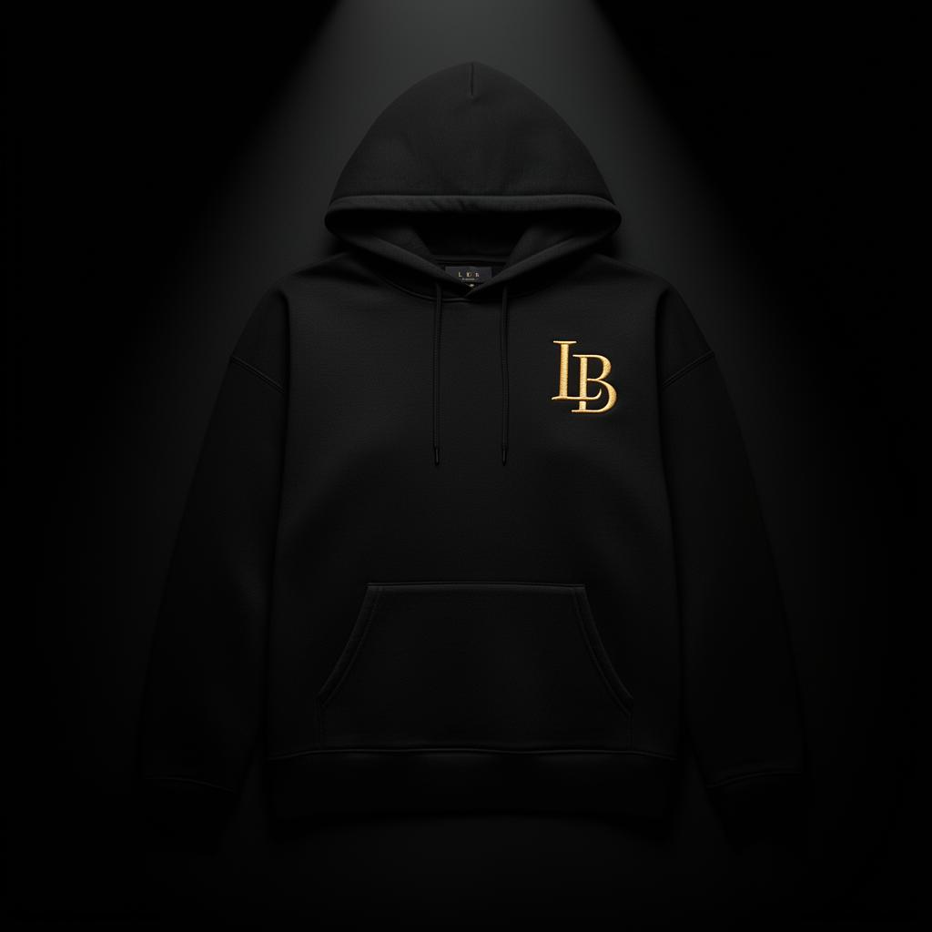 Luxara Black Cropped Hoodie